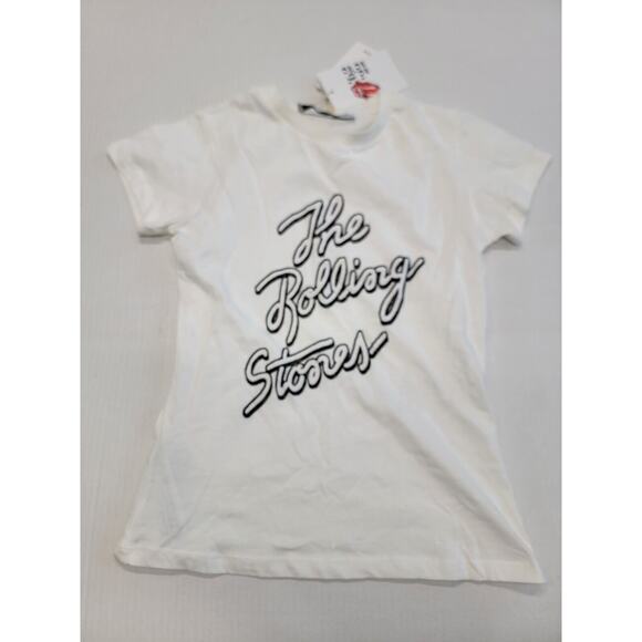 The Rolling Stones white small t-shirt MNG T-shirt Vintage look B8 - Picture 1 of 8